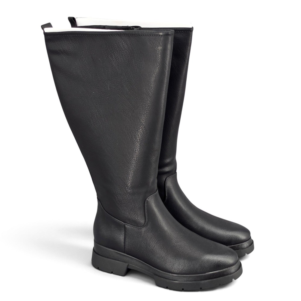 Naturalizer Soul Orchid Wide Calf Knee High Boots Womens 11W Black New